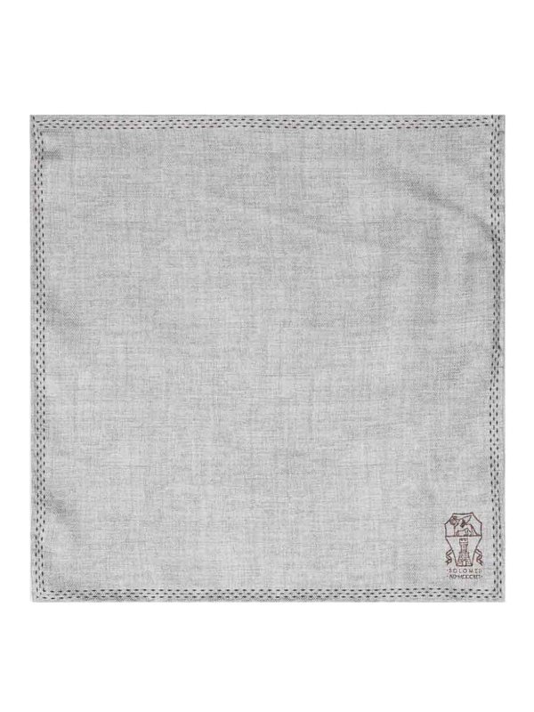 BRUNELLO CUCINELLI: スカーフ - スカーフ - グレー