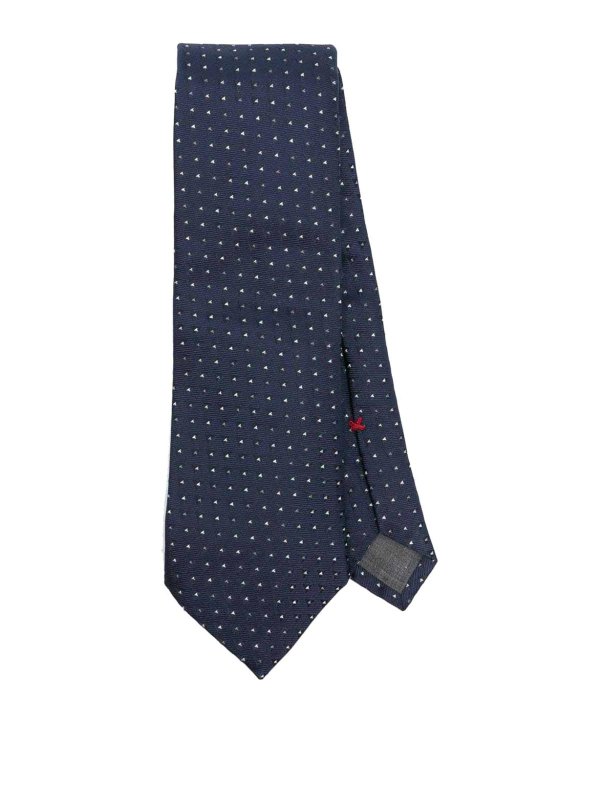 BRUNELLO CUCINELLI: ties & bow ties - Silk Dotted Tie