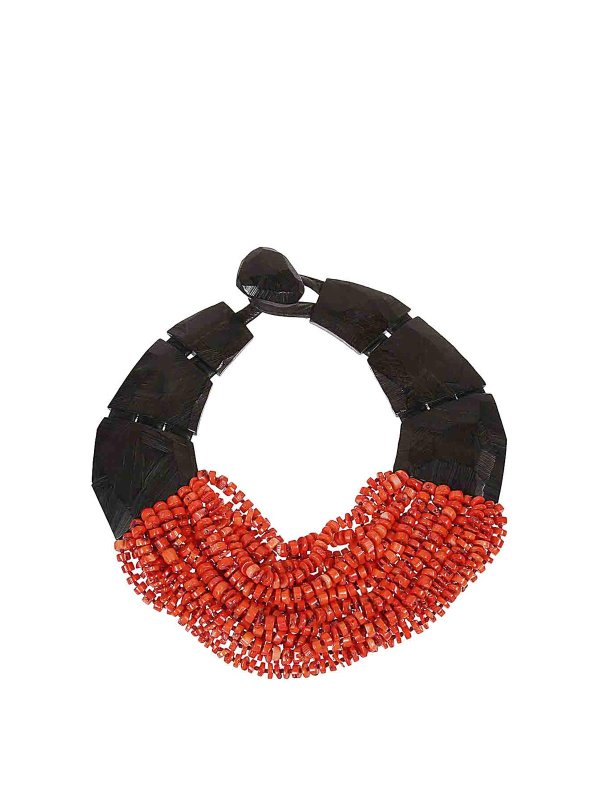 MONIES: ネックレス - ネックレス/チョーカー - ライトレッド