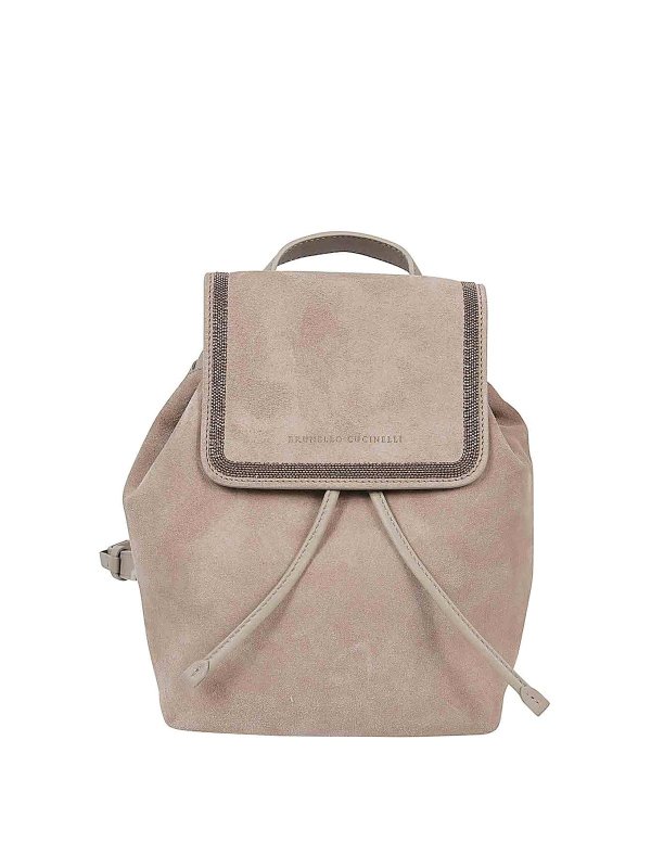 BRUNELLO CUCINELLI: backpacks - Suede Backpack