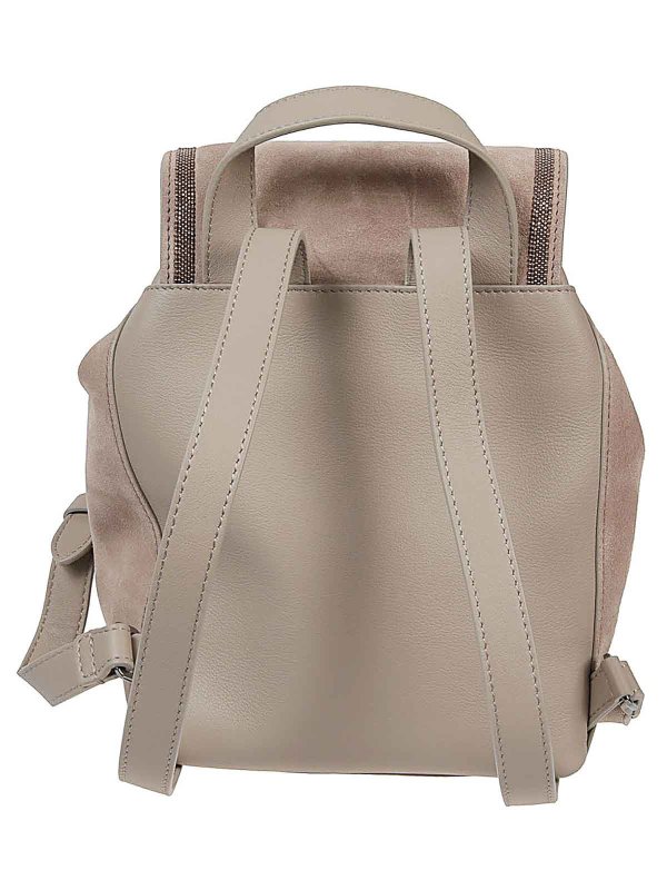 BRUNELLO CUCINELLI: backpacks online - Suede Backpack
