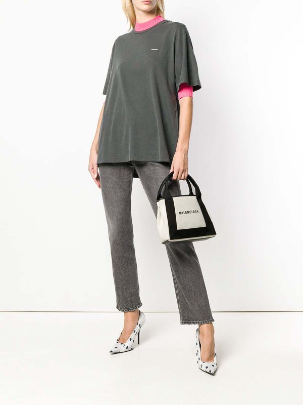 BALENCIAGA: totes bags online - Navy Cabas Xs Tote Bag