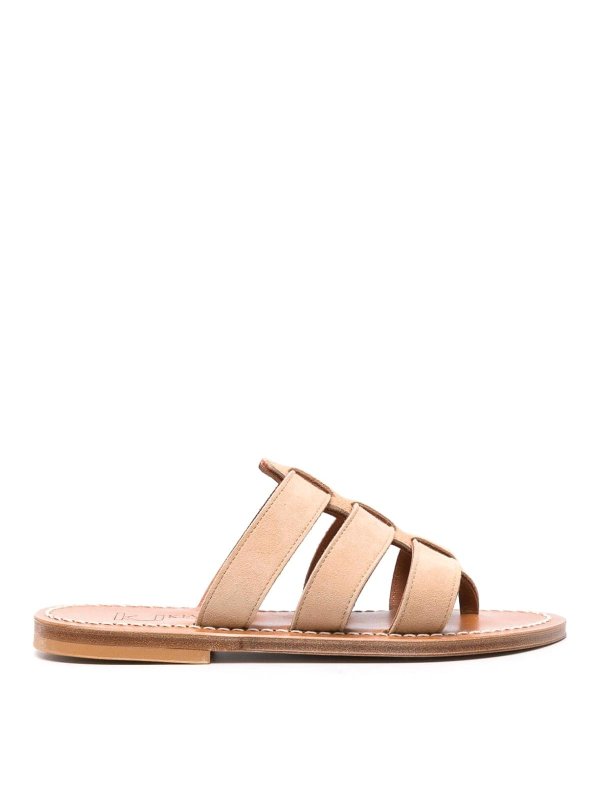 K JACQUES ST TROPEZ: mules shoes - Dolon Leather Flat Mules
