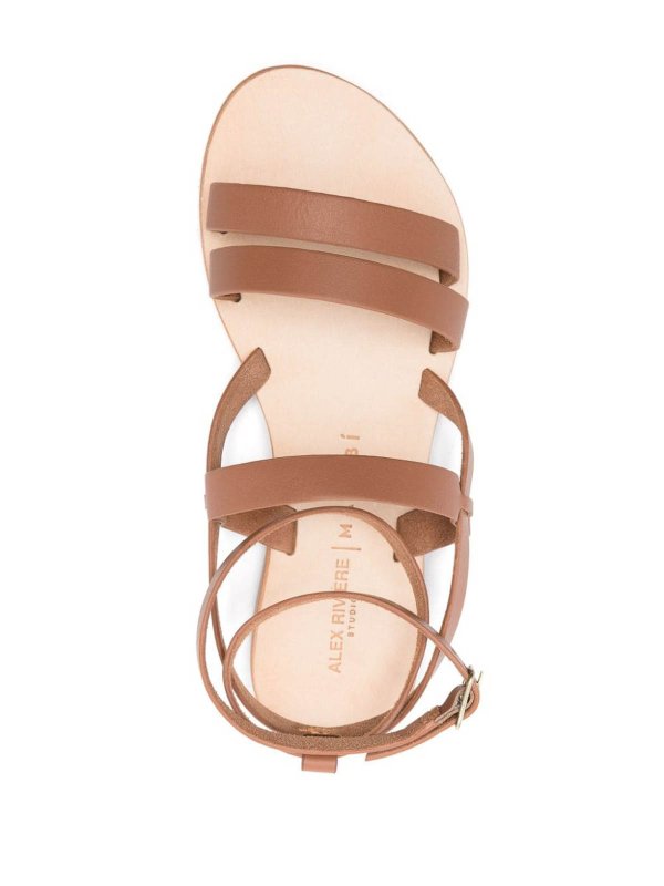 MANEBI: sandals online - Gladiator Leather Sandals