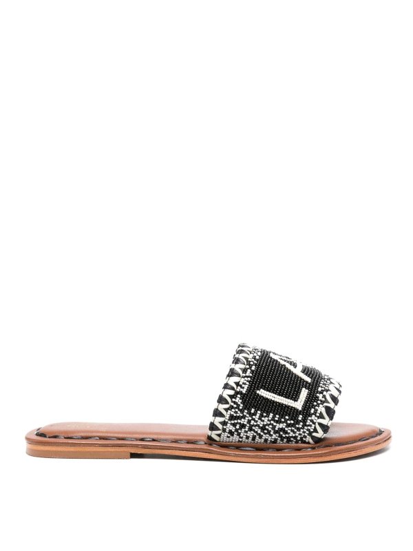 DE SIENA: sandals - Lake Como Beads Flat Sandals