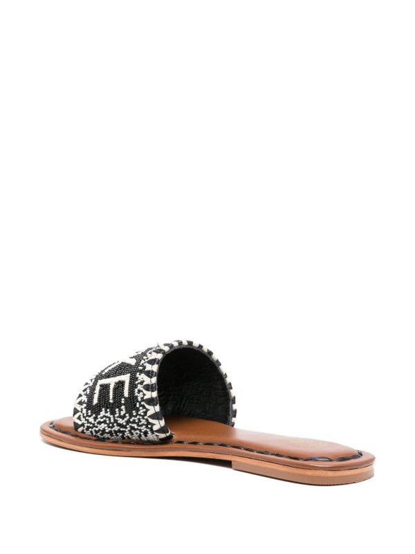 The Best Shops DE SIENA: sandals - Lake Como Beads Flat Sandals
