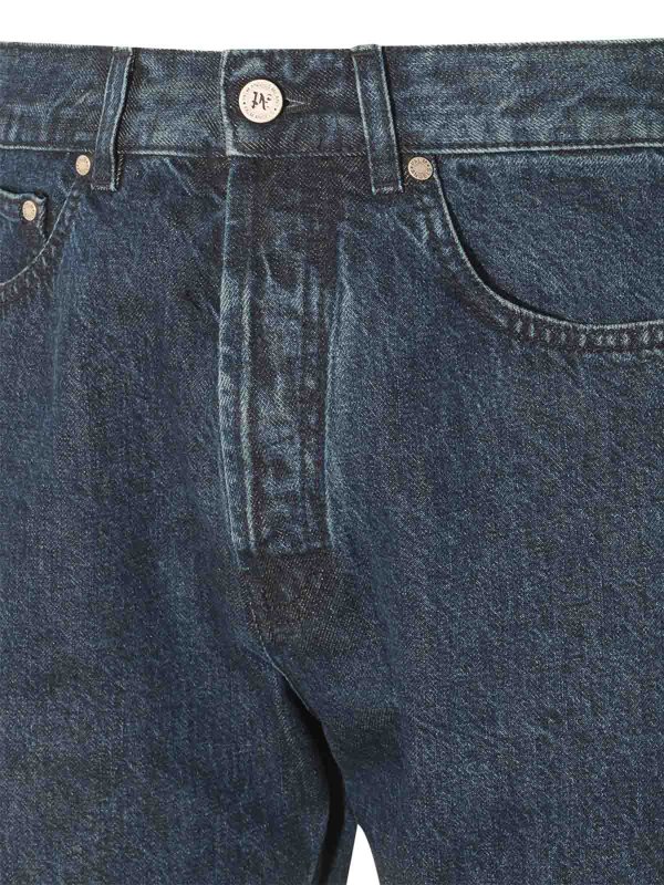 The Best Shops Palm Angels: straight leg jeans - Blue Cotton Denim Jeans