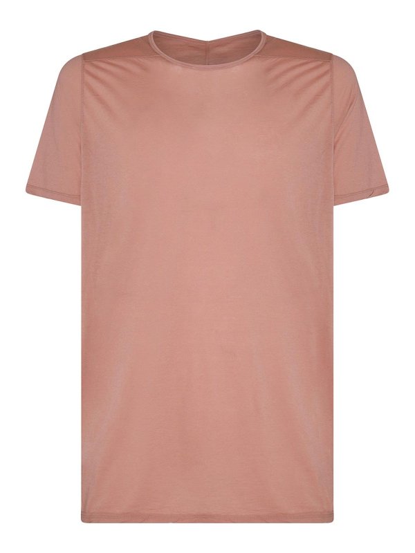 RICK OWENS: t-shirts - Pink Cotton T-Shirt