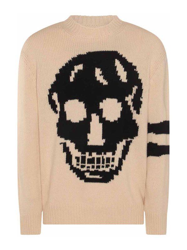 ALEXANDER MCQUEEN: Strickpullover mit Rundhalsausschnitt - Rundhalspullover
