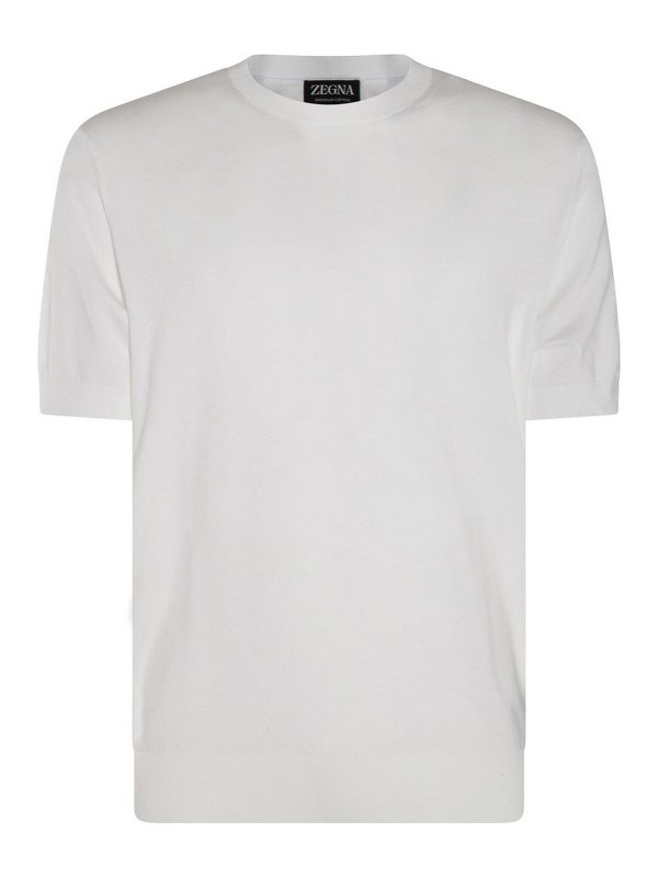 ZEGNA: t-shirts - White Cotton T-Shirt