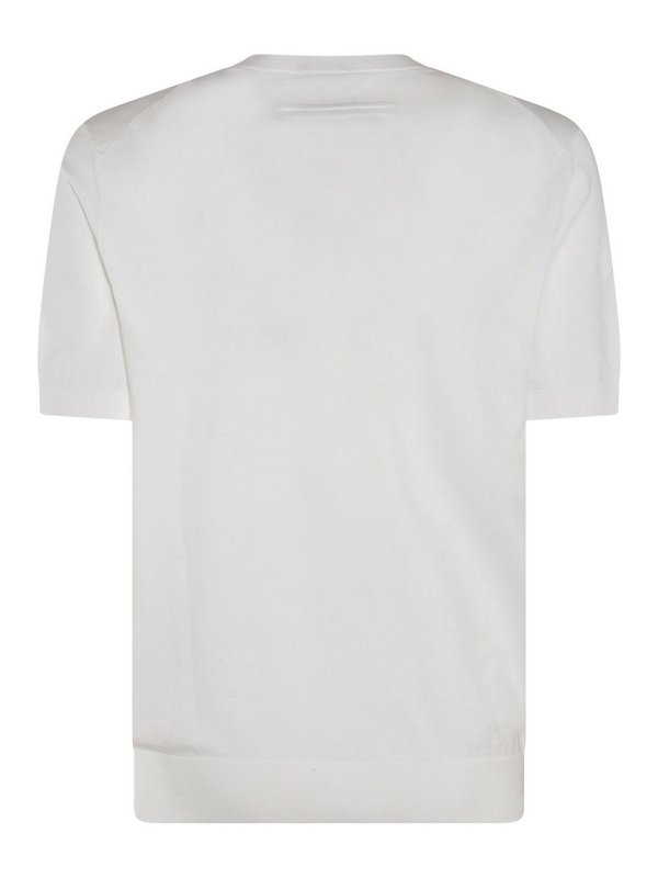 ZEGNA: t-shirts online - White Cotton T-Shirt