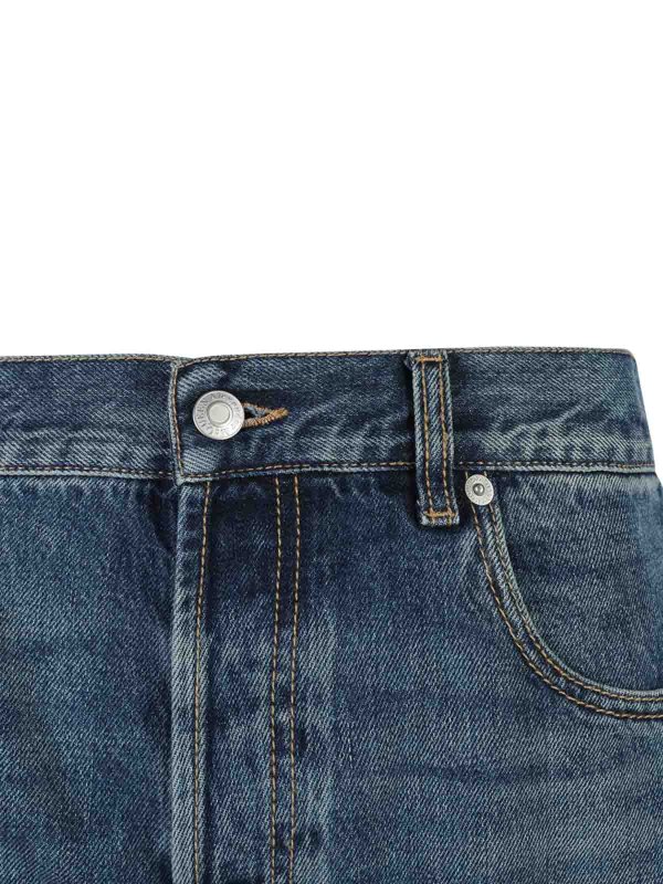 The Best Shops ALEXANDER MCQUEEN: straight leg jeans - Blue Cotton Denim Jeans