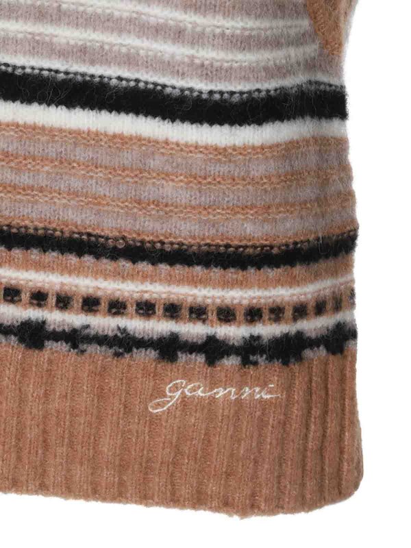 The Best Shops GANNI: Suéteres con cuello pico - Suéter Cuello Redondo - Marrón
