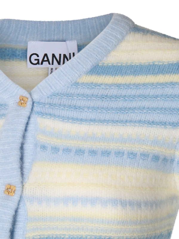 Light Blue Wool Knitwear shop online: GANNI