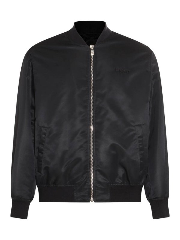 VERSACE: ボンバージャケット - カジュアルジャケット - 赤