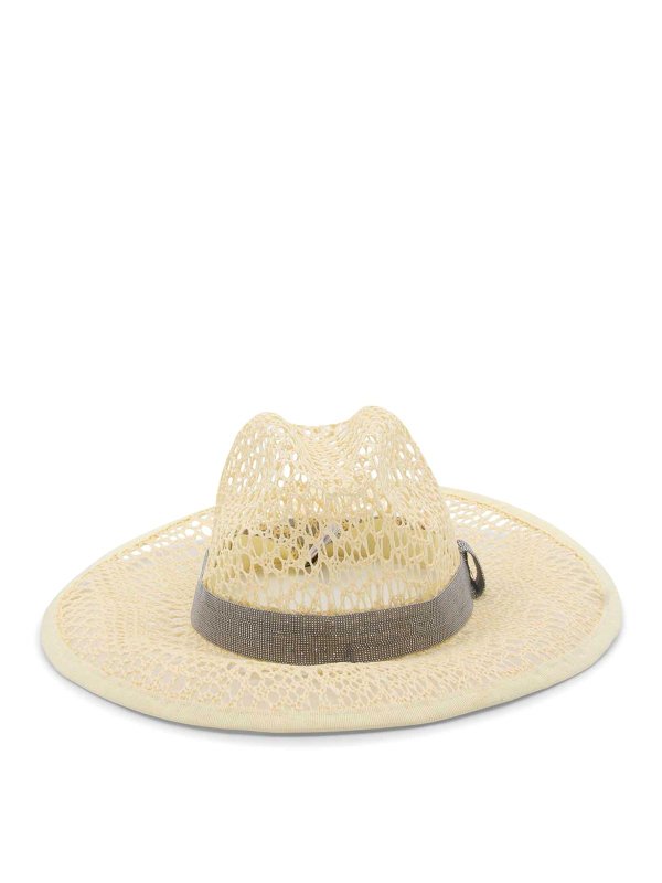 BRUNELLO CUCINELLI: hats & caps - Beige Fedora Hat