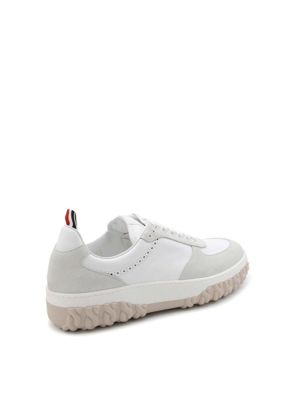 The Best Shops THOM BROWNE: trainers - White Leather Sneakers