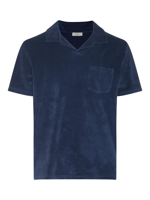 ALTEA: polo shirts - Blue Cotton Polo Shirt