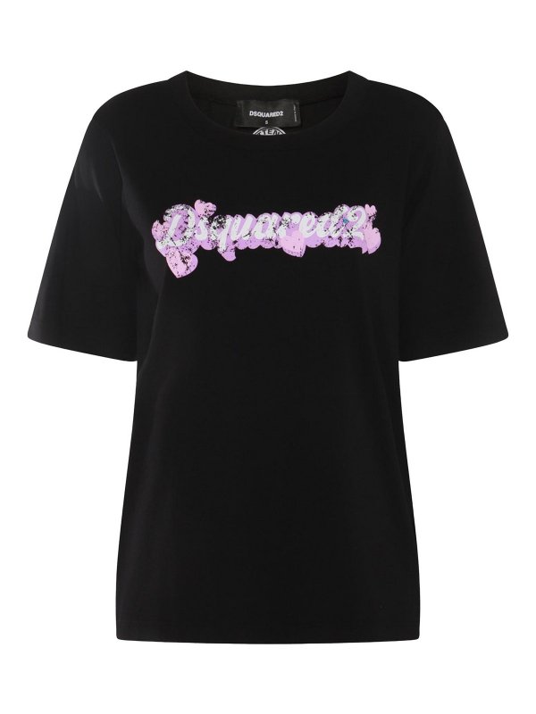 DSQUARED2: T-shirts - T-Shirt - Schwarz
