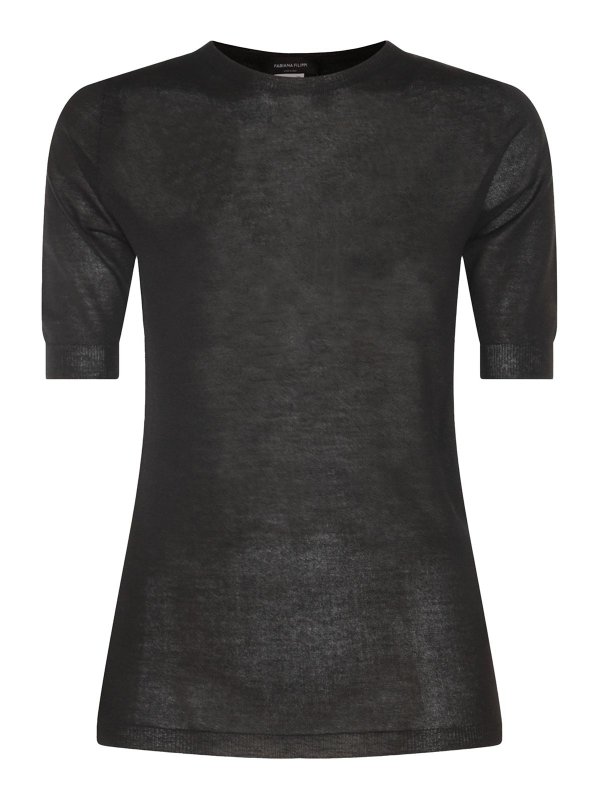 FABIANA FILIPPI: crew necks - Black Wool Knitwear
