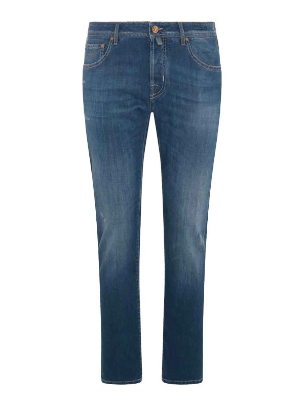 JACOB COHEN: bootcut jeans - Blue Cotton Denim Jeans