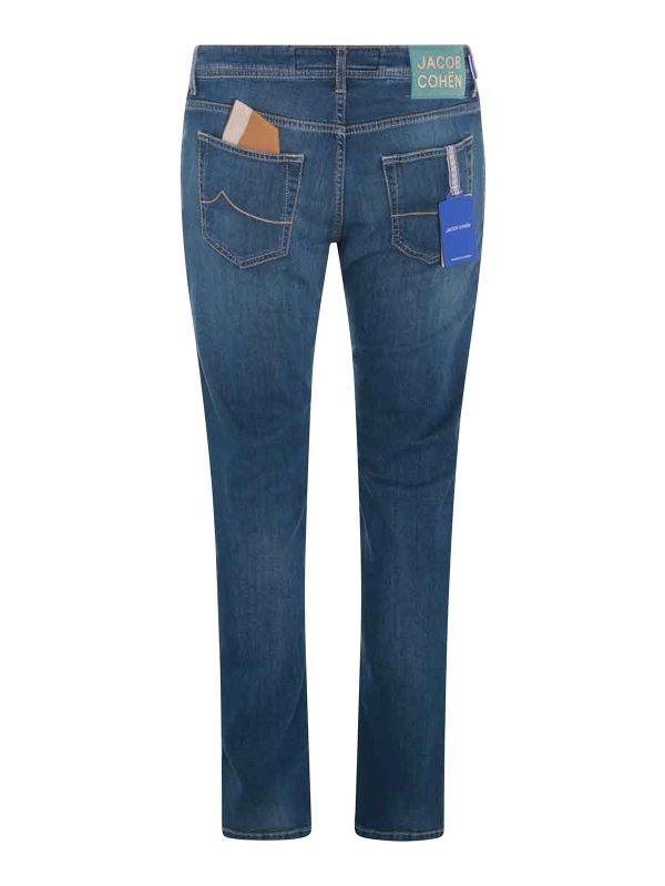 JACOB COHEN: bootcut jeans online - Blue Cotton Denim Jeans