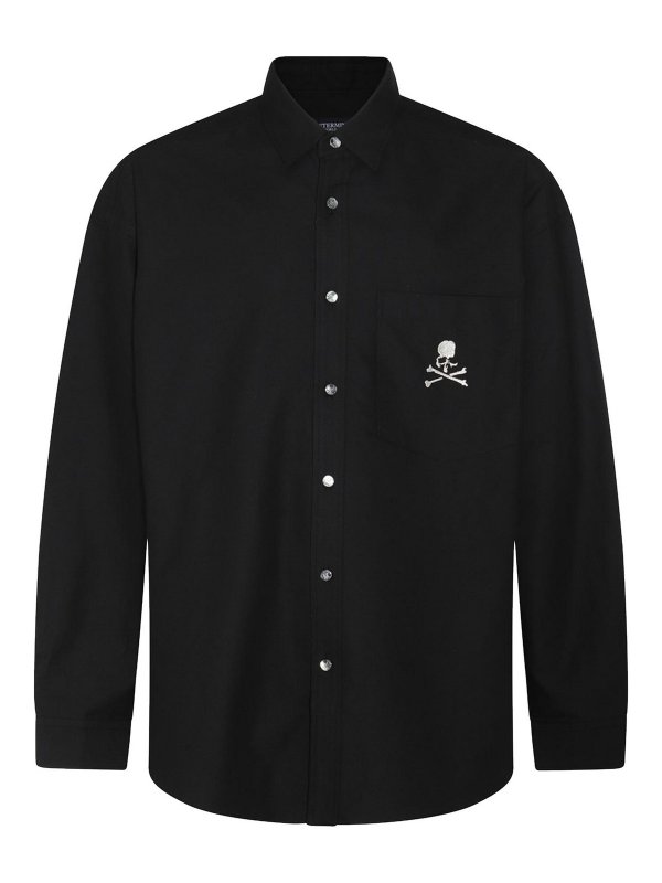 MASTERMIND WORLD: camicie - Camicia in cotone nero