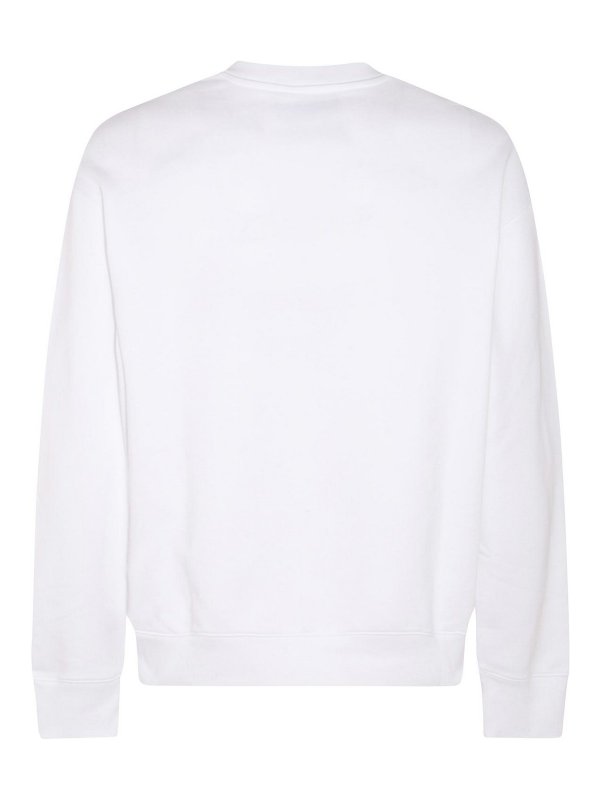 MOSCHINO: Sweatshirts & Sweaters online - White Cotton Sweatshirt