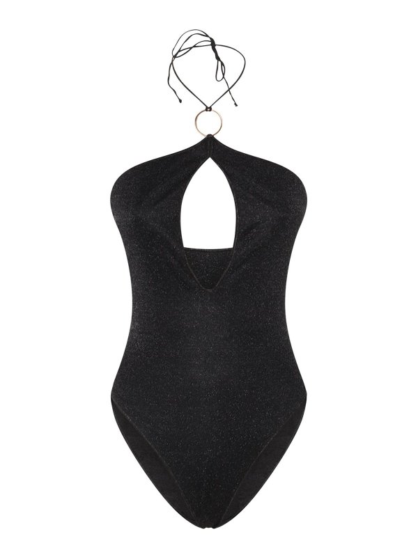 OSÉREE: one-piece - Black Lumiere Ring Maillot One Piece Swimwear