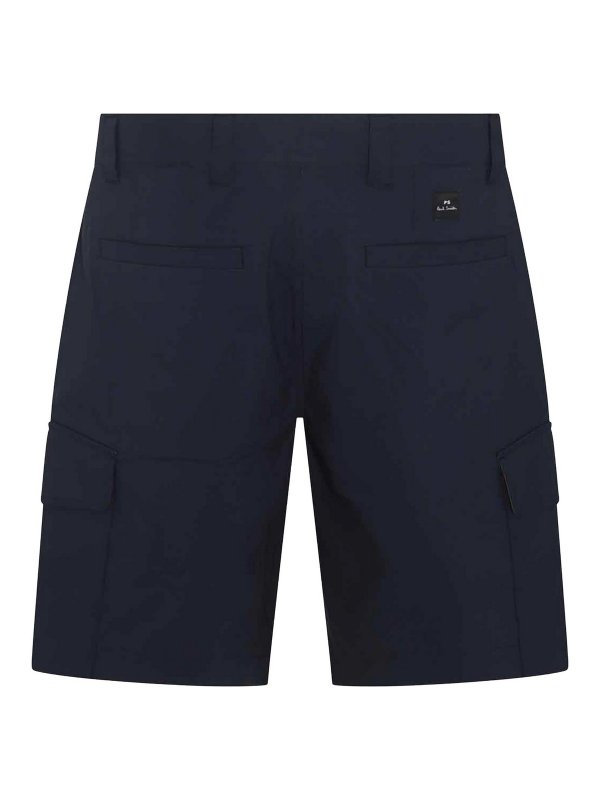 PAUL SMITH: Trousers Shorts online - Navy Blue Cotton Shorts