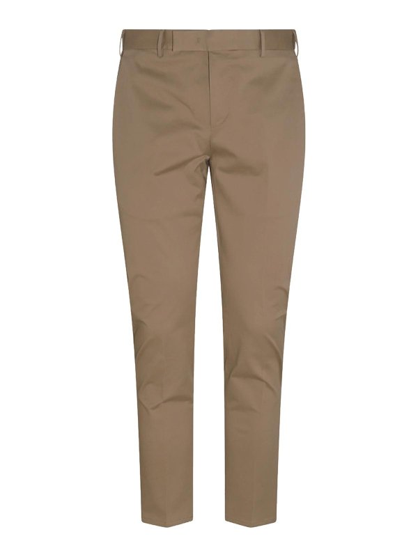 PT TORINO: Tailored & Formal trousers - Beige Cotton Pants