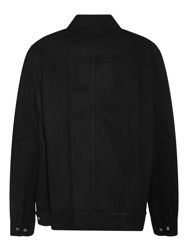 RICK OWENS: denim jacket online - Black Cotton Denim Jacket