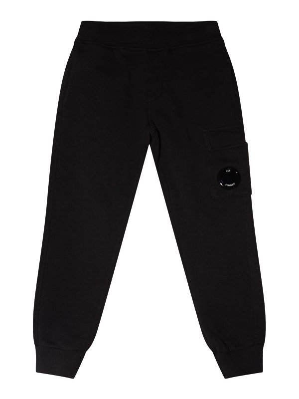 C.P. Company pantaloni cargo in nylon bambino nero