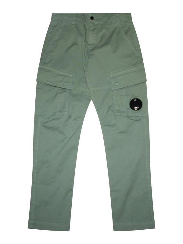 C.P. COMPANY: casual trousers - Green Cotton Pants