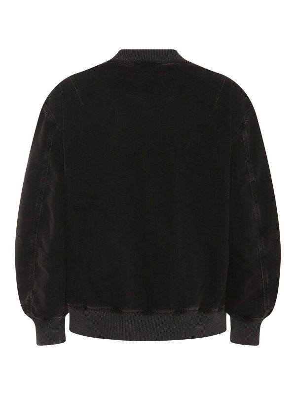 DIESEL: giacche denim online - Giacca in denim di cotone nero