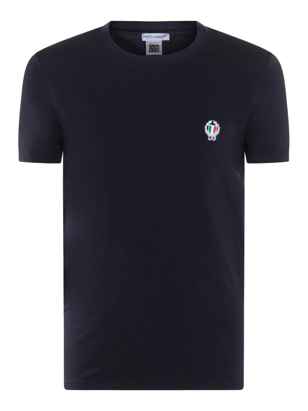 DOLCE & GABBANA: T-shirts - T-Shirt - Blau