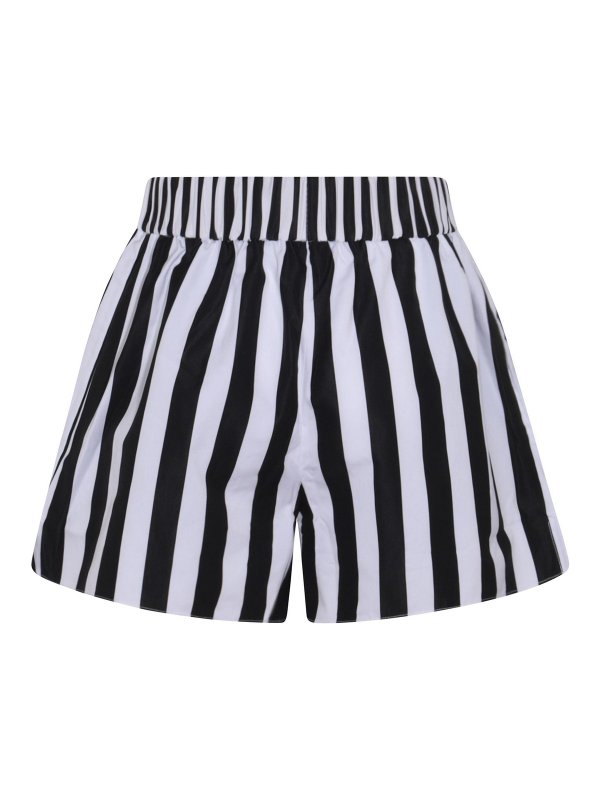 PATOU: pantaloni shorts online - Pantaloncini in cotone bianco e nero