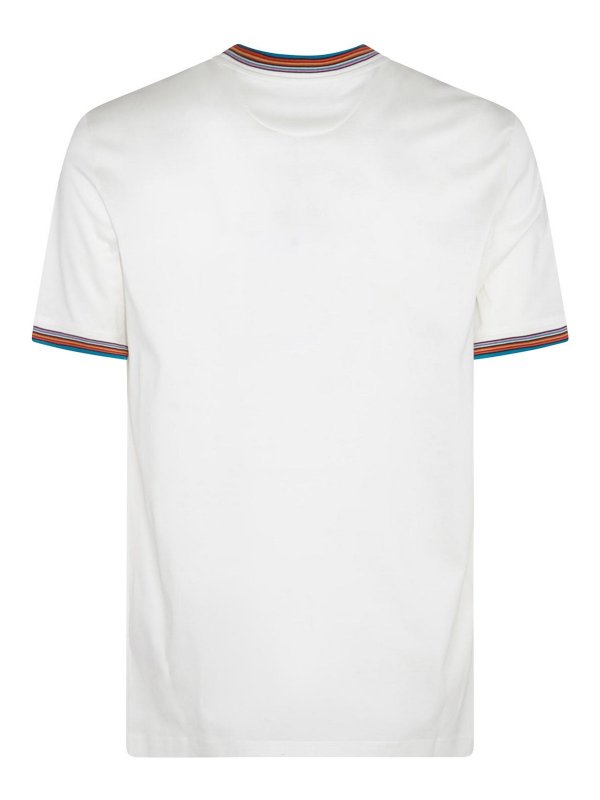 PAUL SMITH: t-shirt online - T-shirt in cotone bianco multicolore