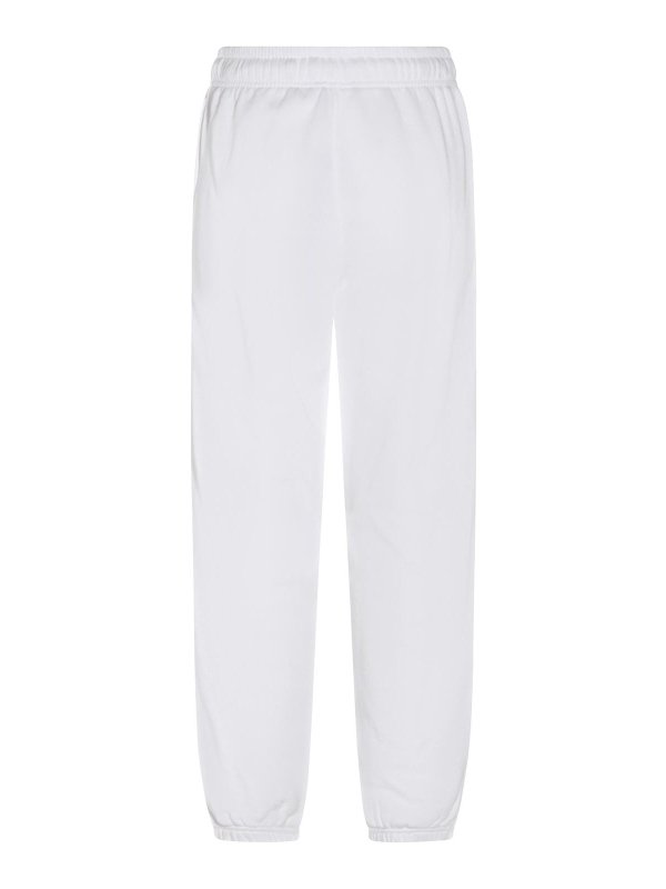 POLO RALPH LAUREN: tracksuit bottoms - White And Blue Cotton Blend Track Pants