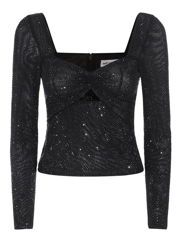 Self Portrait: Tops und Tank Tops - Top - Schwarz