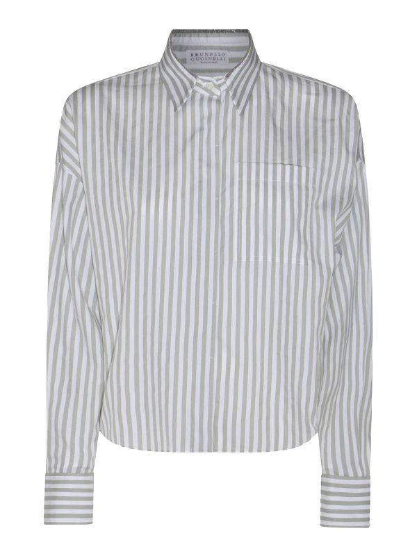 BRUNELLO CUCINELLI: シャツ - シャツ - 白