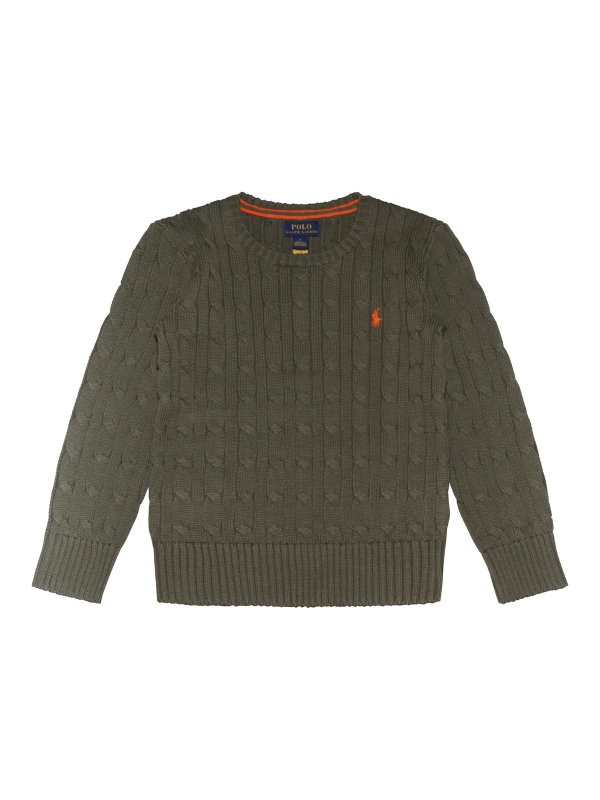 POLO RALPH LAUREN: Strickpullover mit Rundhalsausschnitt - Rundhalspullover - Hellgrün