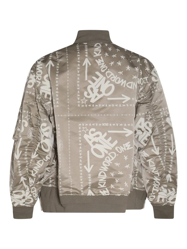 Sacai: Bombers online - Bomber - Marron Clair