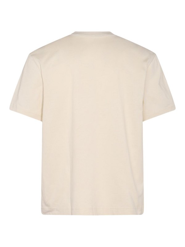 SUNNEI: t-shirts - Light Beige Cotton T-Shirt