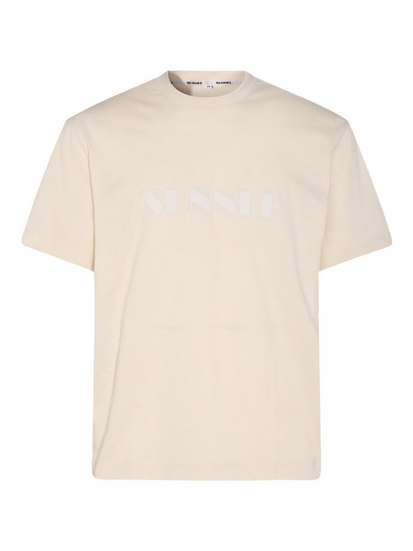 SUNNEI: t-shirts online - Light Beige Cotton T-Shirt
