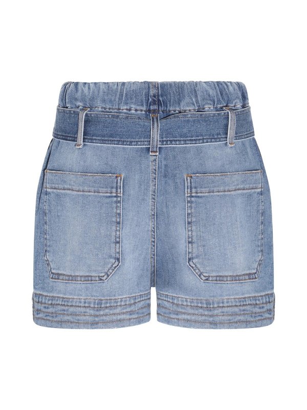 STELLA McCARTNEY: Trousers Shorts - Blue Denim Cotton Shorts