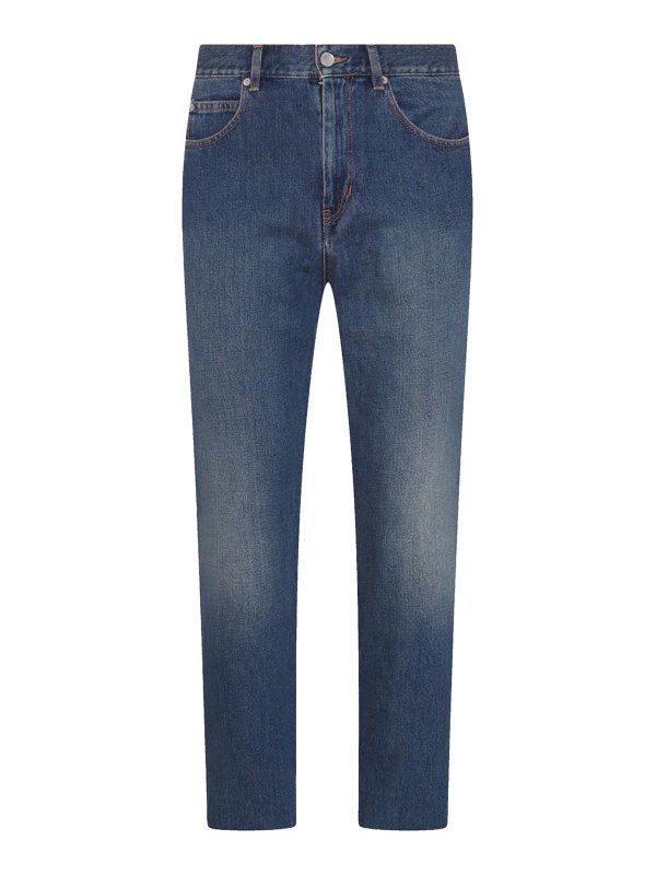 ISABEL MARANT: straight leg jeans - Blue Denim Jeans