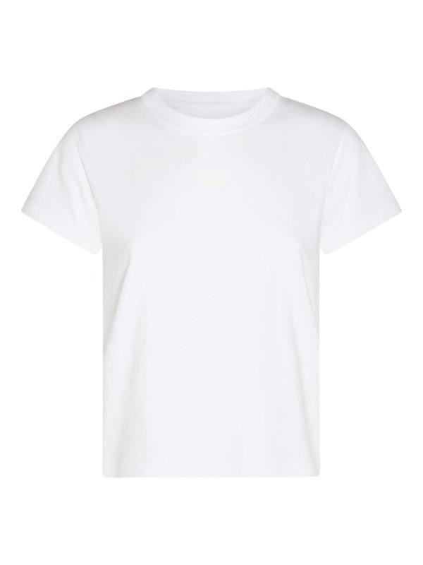 ALEXANDER WANG: t-shirts - White Cotton T-Shirt