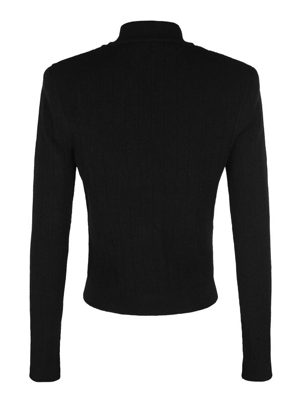 Balmain: cardigans online - Black Viscose Cardigan