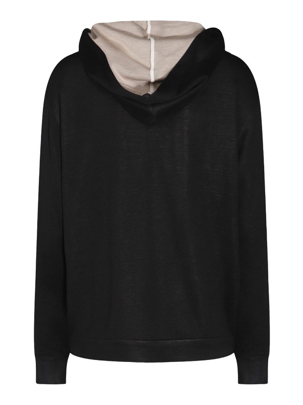 BRUNELLO CUCINELLI: Sweatshirts & Sweaters online - Black Cotton Sweatshirt